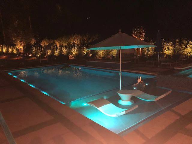 Clearflo Pools sets the mood with lighting.